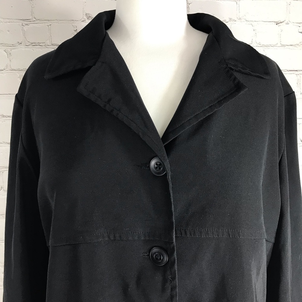Petites by Inclinations Women’s Black Button Down Blazer - Size Medium Petite - Picture 2 of 6